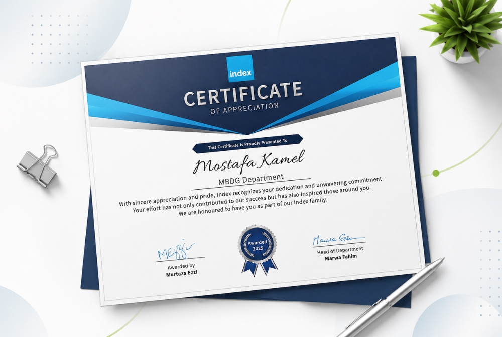 Certificate of Appreciation